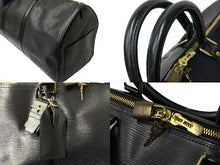 Load image into Gallery viewer, LOUIS VUITTON ルイヴィトン ボストンバッグ キーポル50 M42962 エピレザー ブラック ゴールド金具 美品 中古 58354