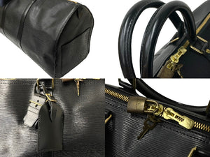 LOUIS VUITTON ルイヴィトン ボストンバッグ キーポル50 M42962 エピレザー ブラック ゴールド金具 美品 中古 58354