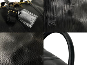 LOUIS VUITTON ルイヴィトン ボストンバッグ キーポル50 M42962 エピレザー ブラック ゴールド金具 美品 中古 58354