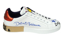 Load image into Gallery viewer, 極美品 DOLCE&amp;GABBANA ドルチェアンドガッバーナ グラフィック プリント スニーカー カーフ ロゴ ラバー CS1570 9 中古 58358