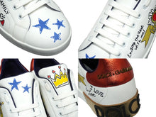 Load image into Gallery viewer, 極美品 DOLCE&amp;GABBANA ドルチェアンドガッバーナ グラフィック プリント スニーカー カーフ ロゴ ラバー CS1570 9 中古 58358