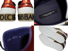 Load image into Gallery viewer, 極美品 DOLCE&amp;GABBANA ドルチェアンドガッバーナ グラフィック プリント スニーカー カーフ ロゴ ラバー CS1570 9 中古 58358