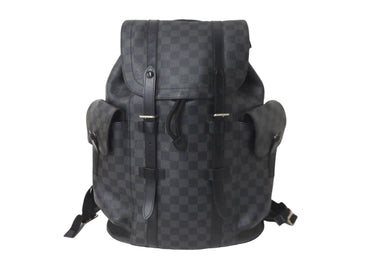 LOUIS VUITTON ルイヴィトン リュック・デイパック クリストファー MM ダミエグラフィット N41379 シルバー金具 美品 中古 58386