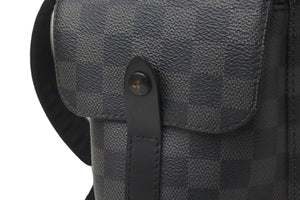LOUIS VUITTON ルイヴィトン リュック・デイパック クリストファー MM ダミエグラフィット N41379 シルバー金具 美品 中古 58386