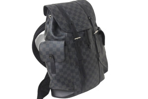LOUIS VUITTON ルイヴィトン リュック・デイパック クリストファー MM ダミエグラフィット N41379 シルバー金具 美品 中古 58386