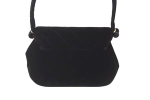 CHANEL シャネル マトラッセハンドバッグ 3番台 ココマーク ベロア ターンロック ブラック ゴールド金具 美品 中古 58390