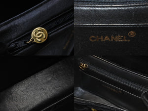 CHANEL シャネル マトラッセハンドバッグ 3番台 ココマーク ベロア ターンロック ブラック ゴールド金具 美品 中古 58390