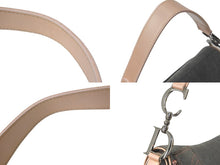 Load image into Gallery viewer, Christian Dior クリスチャンディオール サドルバッグ デニム パテント グレー ピンク シルバー金具 D金具 美品 中古 58393