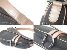 Load image into Gallery viewer, Christian Dior クリスチャンディオール サドルバッグ デニム パテント グレー ピンク シルバー金具 D金具 美品 中古 58393