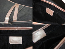 Load image into Gallery viewer, Christian Dior クリスチャンディオール サドルバッグ デニム パテント グレー ピンク シルバー金具 D金具 美品 中古 58393