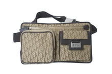 Load image into Gallery viewer, Christian Dior クリスチャンディオール ショルダーバッグ トロッター MC 0017 コットンキャンバス シルバー金具 美品 中古 58395