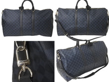 Load image into Gallery viewer, LOUIS VUITTON ルイヴィトン ボストンバッグ キーポル バンドリエール 55 ダミエグラフィット N41413 ゴールド金具 美品 中古 58400