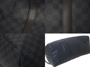 LOUIS VUITTON ルイヴィトン ボストンバッグ キーポル バンドリエール 55 ダミエグラフィット N41413 ゴールド金具 美品 中古 58400