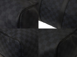 LOUIS VUITTON ルイヴィトン ボストンバッグ キーポル バンドリエール 55 ダミエグラフィット N41413 ゴールド金具 美品 中古 58400