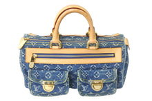 Load image into Gallery viewer, 極美品 LOUIS VUITTON ルイヴィトン ハンドバッグ ネオスピーディ モノグラムデニム M95019 ゴールド金具 中古 58404