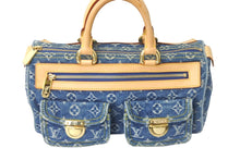 Load image into Gallery viewer, 極美品 LOUIS VUITTON ルイヴィトン ハンドバッグ ネオスピーディ モノグラムデニム M95019 ゴールド金具 中古 58404