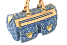 Load image into Gallery viewer, 極美品 LOUIS VUITTON ルイヴィトン ハンドバッグ ネオスピーディ モノグラムデニム M95019 ゴールド金具 中古 58404