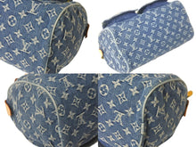 Load image into Gallery viewer, 極美品 LOUIS VUITTON ルイヴィトン ハンドバッグ ネオスピーディ モノグラムデニム M95019 ゴールド金具 中古 58404
