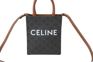 CELINE セリーヌ ショルダーバッグ ミニ バーティカルカバ 194372BZK.04LU ゴールド金具 美品 中古 58412