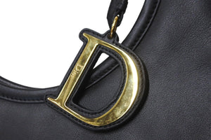 Christian Dior クリスチャンディオール 2008年 プレオウンド Diorita ホーボー ショルダーバッグ ブラック 美品 中古 58416