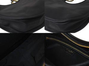 Christian Dior クリスチャンディオール 2008年 プレオウンド Diorita ホーボー ショルダーバッグ ブラック 美品 中古 58416