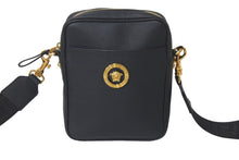 画像をギャラリービューアに読み込む, 極美品 VERSACE ヴェルサーチ ショルダーバッグ メデューサ ブラック カーフスキン 1002885 ゴールド金具 中古 58433 