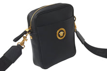 画像をギャラリービューアに読み込む, 極美品 VERSACE ヴェルサーチ ショルダーバッグ メデューサ ブラック カーフスキン 1002885 ゴールド金具 中古 58433 