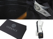 画像をギャラリービューアに読み込む, 極美品 VERSACE ヴェルサーチ ショルダーバッグ メデューサ ブラック カーフスキン 1002885 ゴールド金具 中古 58433 