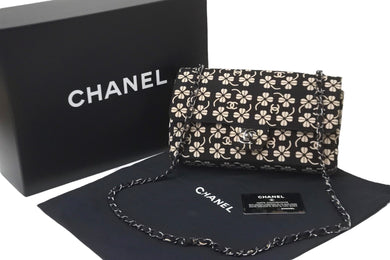 極美品 CHANEL シャネル チェーンショルダーバッグ マトラッセ 6番台 ココマーク クローバー ブラック ベージュ 中古 58437