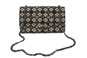 極美品 CHANEL シャネル チェーンショルダーバッグ マトラッセ 6番台 ココマーク クローバー ブラック ベージュ 中古 58437