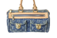Load image into Gallery viewer, 極美品 LOUIS VUITTON ルイヴィトン ハンドバッグ M95019 ネオスピーディ モノグラムデニム ブルー ゴールド金具 中古 58441