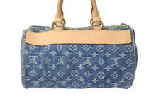 Load image into Gallery viewer, 極美品 LOUIS VUITTON ルイヴィトン ハンドバッグ M95019 ネオスピーディ モノグラムデニム ブルー ゴールド金具 中古 58441