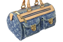 Load image into Gallery viewer, 極美品 LOUIS VUITTON ルイヴィトン ハンドバッグ M95019 ネオスピーディ モノグラムデニム ブルー ゴールド金具 中古 58441