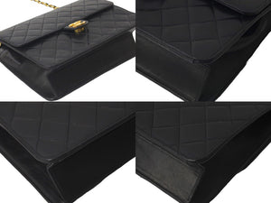 CHANEL シャネル ショルダーバッグ チェーンショルダー マトラッセ プッシュロック ラムスキン 3番台 ゴールド金具 美品 中古 58443
