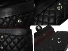 Load image into Gallery viewer, 極美品 CHANEL マトラッセWフラップチェーンショルダー 19番台 25cm ショルダーバッグ ブラック×シルバー金具 ラムスキン 中古 58447