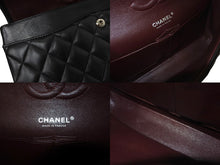 Load image into Gallery viewer, 極美品 CHANEL マトラッセWフラップチェーンショルダー 19番台 25cm ショルダーバッグ ブラック×シルバー金具 ラムスキン 中古 58447