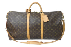 LOUIS VUITTON ルイヴィトン ボストンバッグ キーポル バンドリエール 60 モノグラム ブラウン M41412 鍵欠品 美品 中古 58448