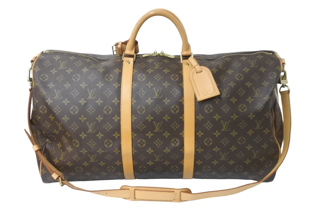 LOUIS VUITTON ルイヴィトン ボストンバッグ キーポル バンドリエール 60 モノグラム ブラウン M41412 鍵欠品 美品 中古 58448