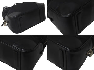 PRADA プラダ ハンドバッグ ブラック 三角プレート B10767 ナイロン レザー シルバー金具 美品 中古 58450