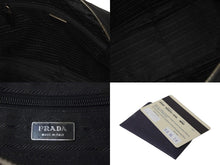 Load image into Gallery viewer, PRADA プラダ ハンドバッグ ブラック 三角プレート B10767 ナイロン レザー シルバー金具 美品 中古 58450