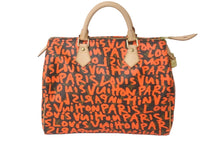Load image into Gallery viewer, 新品同様 LOUIS VUITTON ルイヴィトン M93705 スピーディ30 オランジュ モノグラム グラフィティ オレンジ ゴールド金具 中古 58451