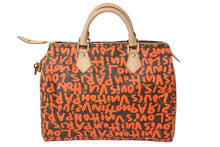 Load image into Gallery viewer, 新品同様 LOUIS VUITTON ルイヴィトン M93705 スピーディ30 オランジュ モノグラム グラフィティ オレンジ ゴールド金具 中古 58451