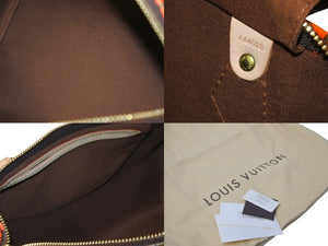 新品同様 LOUIS VUITTON ルイヴィトン M93705 スピーディ30 オランジュ モノグラム グラフィティ オレンジ ゴールド金具 中古 58451