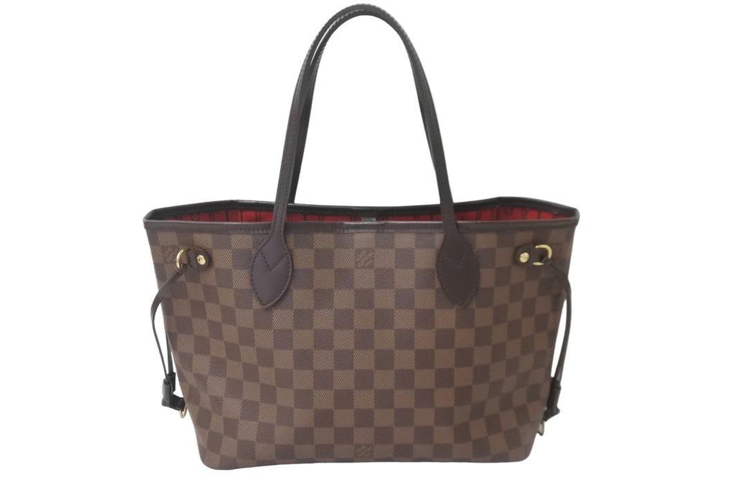 LOUIS VUITTON ルイヴィトン トートバッグ ネヴァーフルPM ダミエキャンバス エベヌ N51109 ゴールド金具 美品 中古 58457