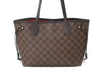 Load image into Gallery viewer, LOUIS VUITTON ルイヴィトン トートバッグ ネヴァーフルPM ダミエキャンバス エベヌ N51109 ゴールド金具 美品 中古 58457