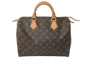 LOUIS VUITTON ルイヴィトン ハンドバッグ スピーディー30 モノグラム M41526 PVC レザー ゴールド金具 美品 中古 58459