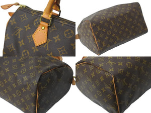 LOUIS VUITTON ルイヴィトン ハンドバッグ スピーディー30 モノグラム M41526 PVC レザー ゴールド金具 美品 中古 58459