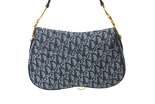Load image into Gallery viewer, Christian Dior クリスチャンディオール ショルダーバッグ トロッター ダブルサドル ネイビー RU1011 良品 中古 58463