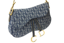 Load image into Gallery viewer, Christian Dior クリスチャンディオール ショルダーバッグ トロッター ダブルサドル ネイビー RU1011 良品 中古 58463
