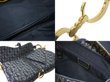 Load image into Gallery viewer, Christian Dior クリスチャンディオール ショルダーバッグ トロッター ダブルサドル ネイビー RU1011 良品 中古 58463